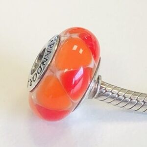Pandora Vibrant Red and Orange Charm